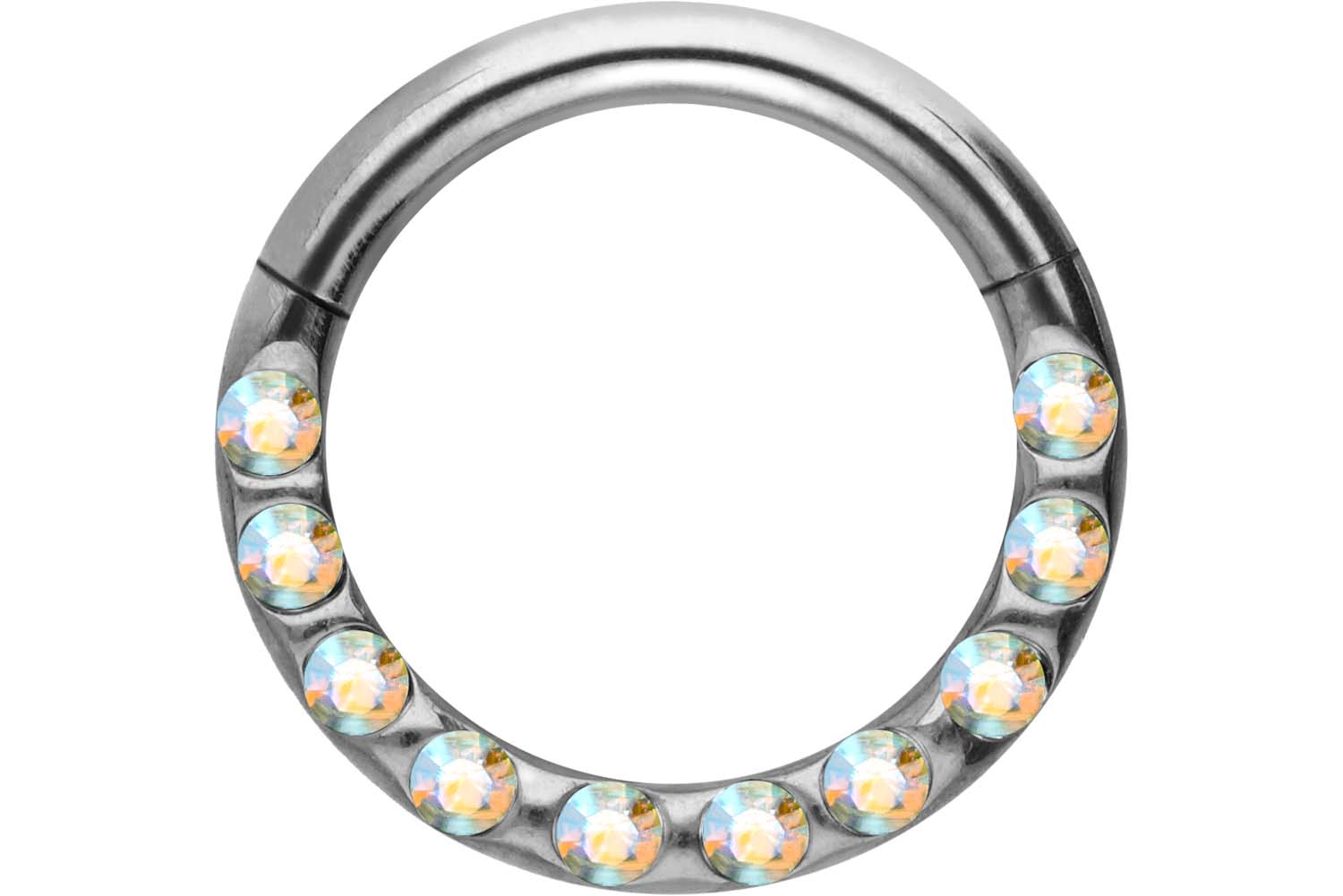 Chirurgenstahl Segmentring Clicker Piercing KRISTALLE + EPOXY ++SALE++